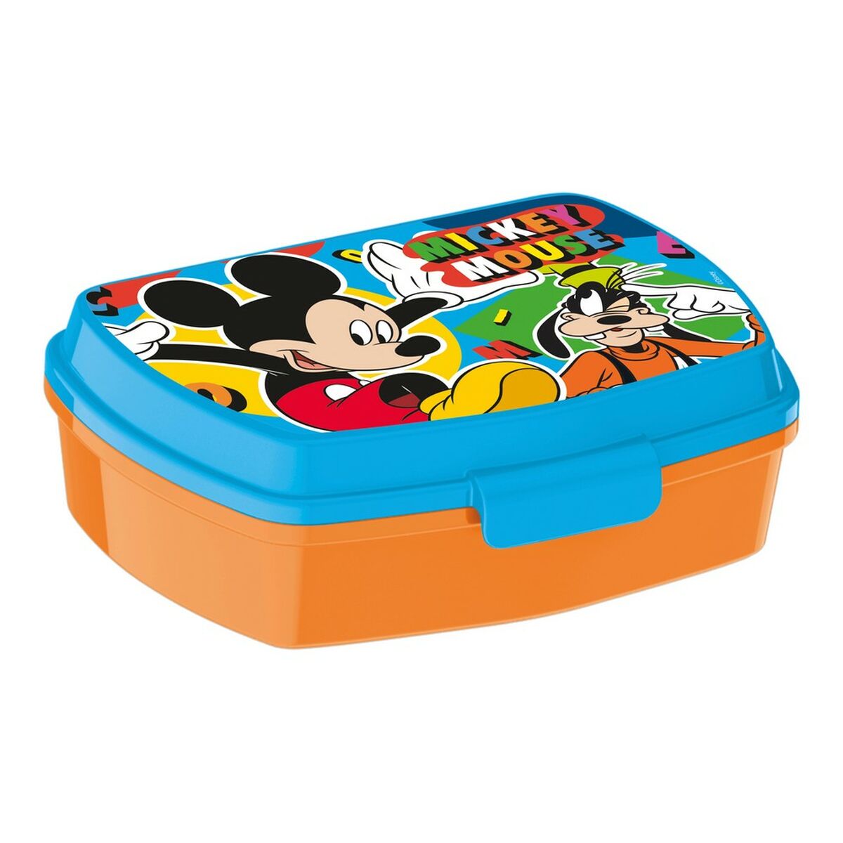 Sandwich Box Mickey Mouse Happy Smiles Plastic Blue/orange