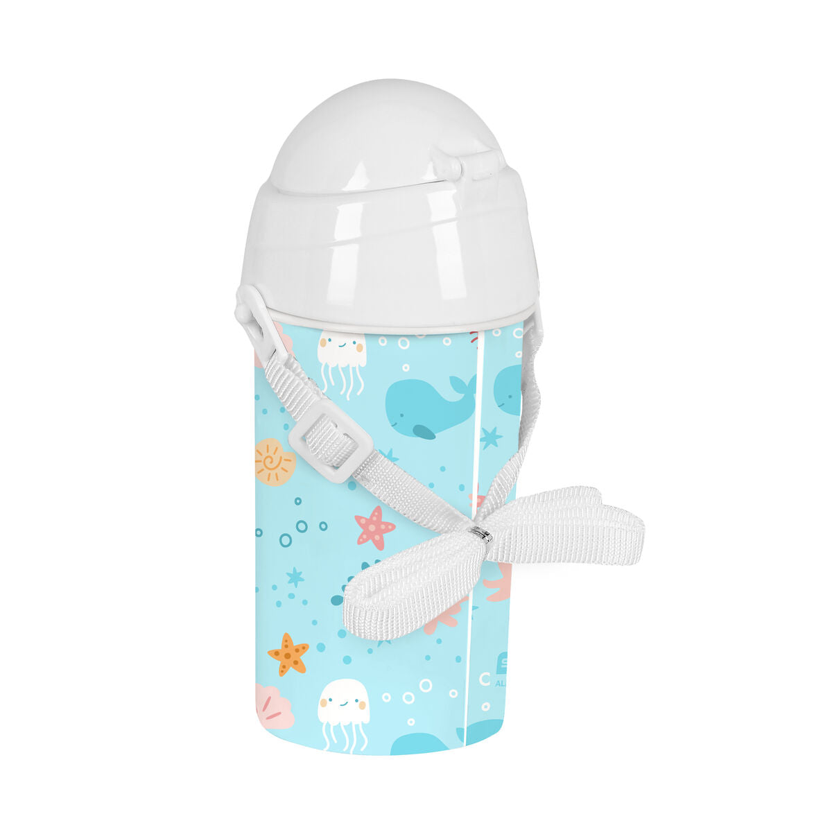 Water bottle Safta Ballenita White Light Blue PVC (500 ml)