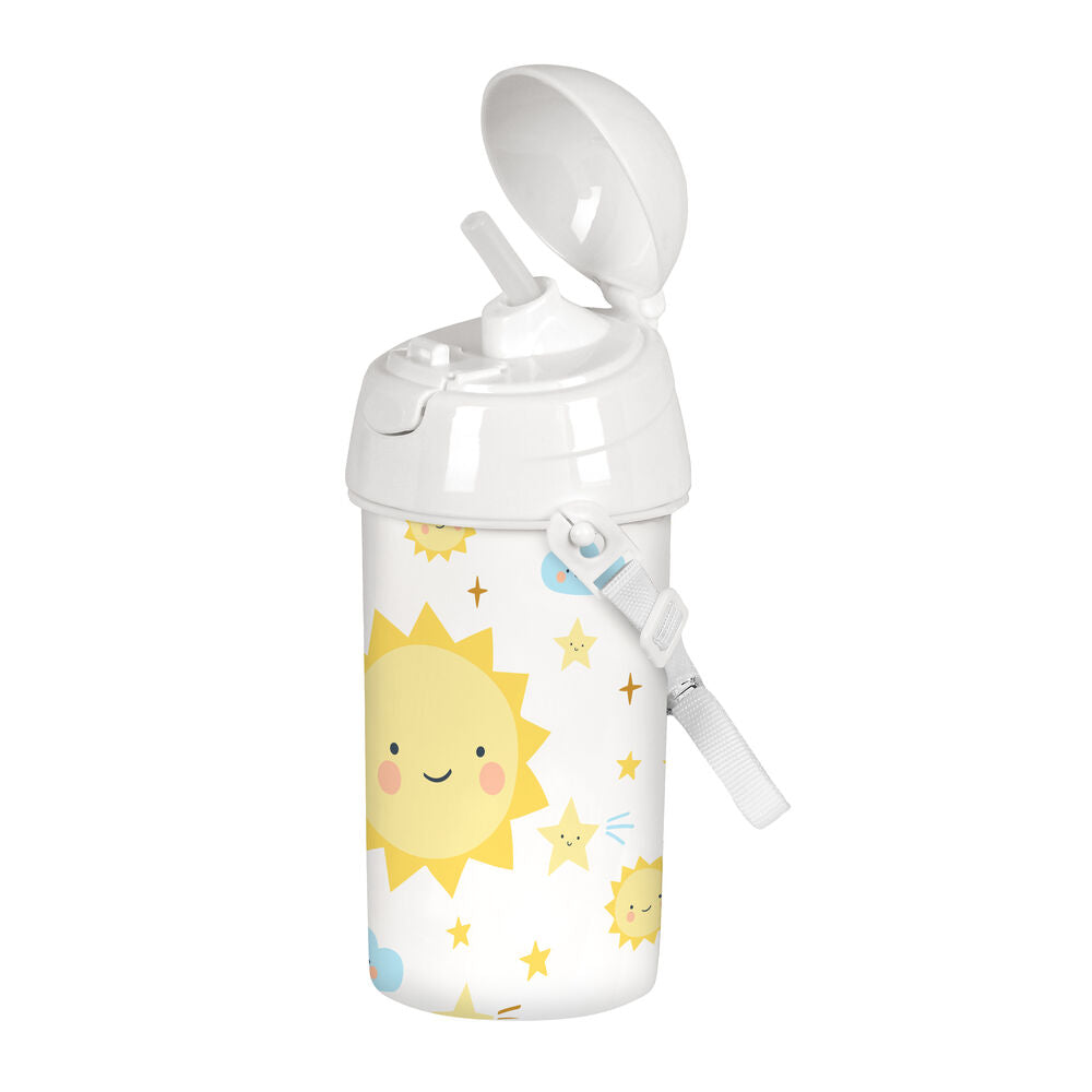 Water bottle Safta Solete White Yellow