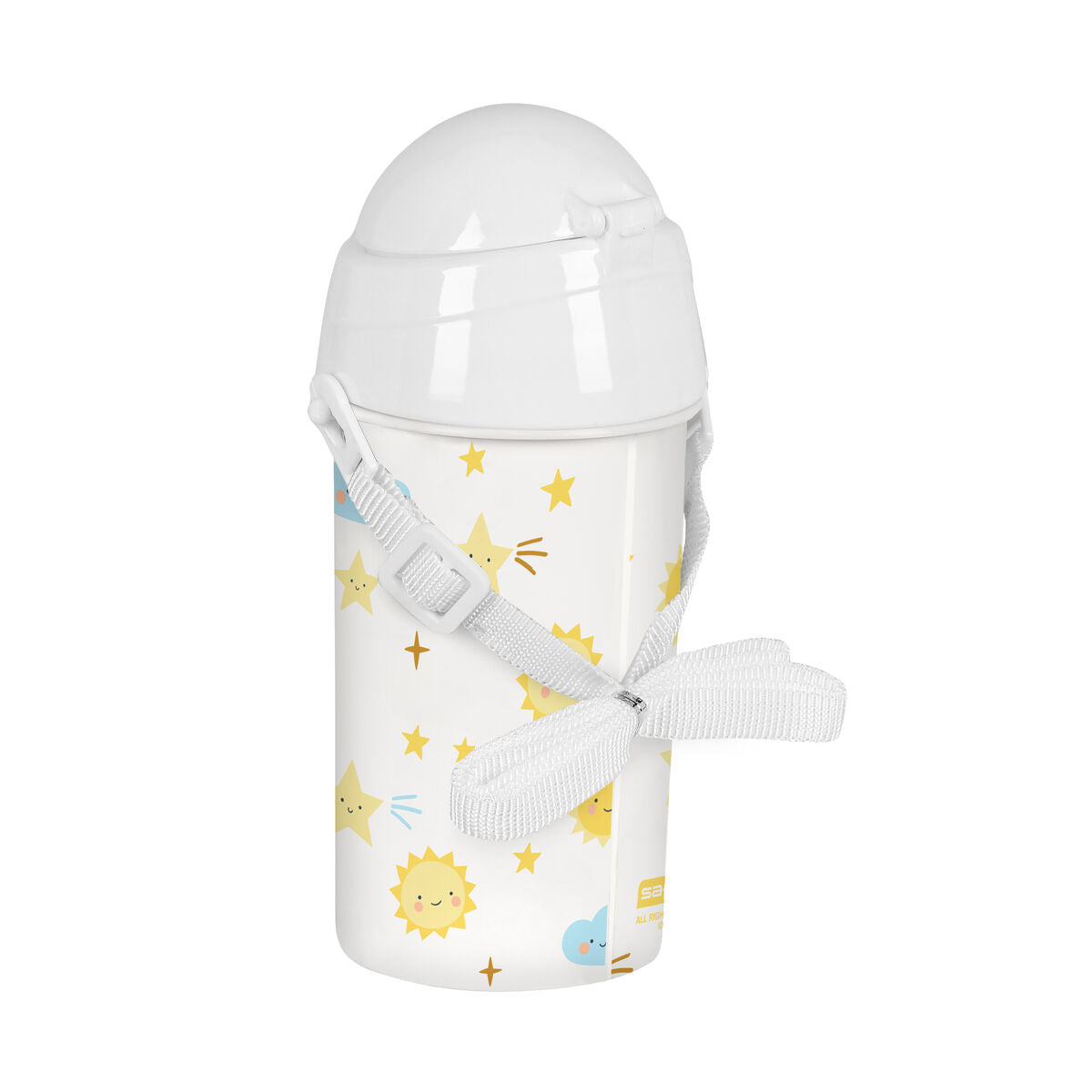 Water bottle Safta Solete White Yellow