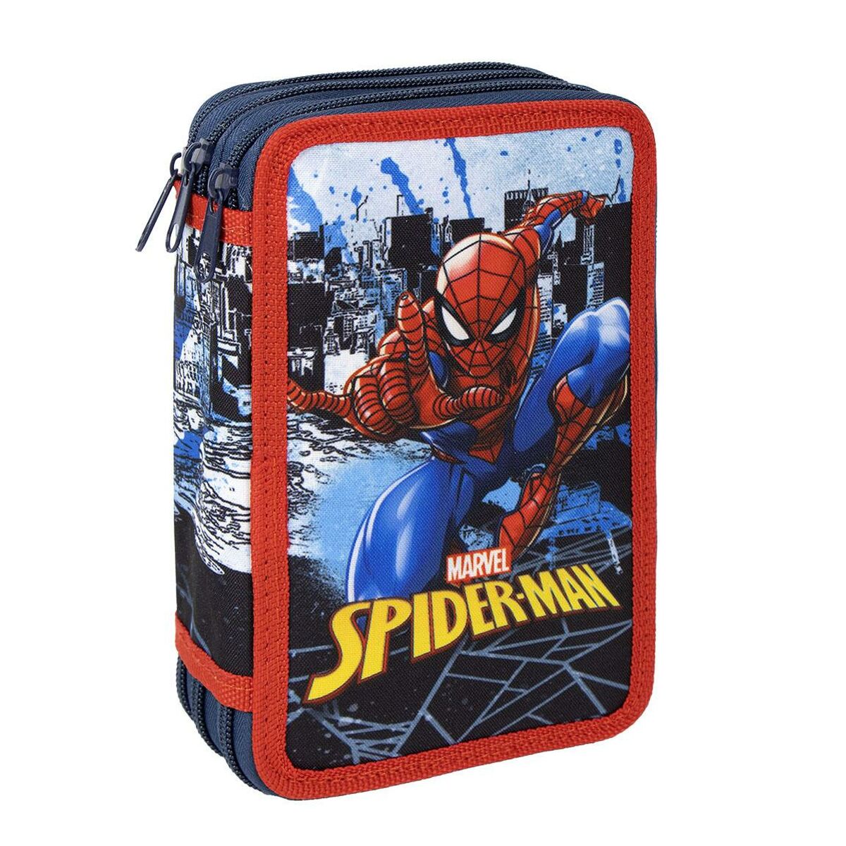 Triple Pencil Case Spiderman 43 Pieces