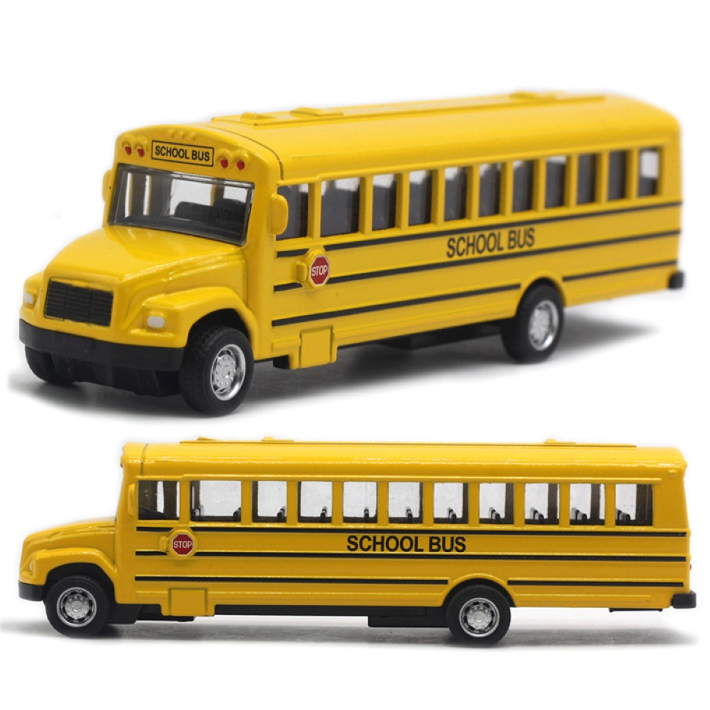 Alloy Inertial School Bus Model Car Model