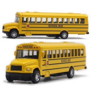 Alloy Inertial School Bus Model Car Model