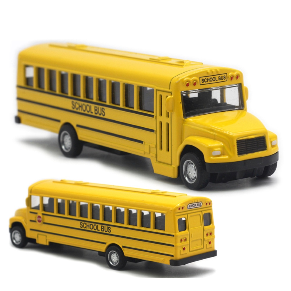 Alloy Inertial School Bus Model Car Model