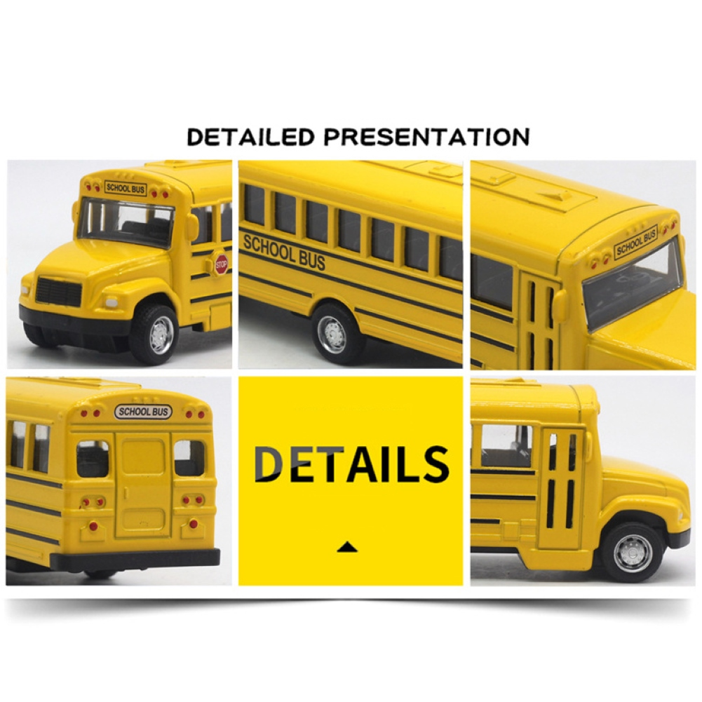 Alloy Inertial School Bus Model Car Model