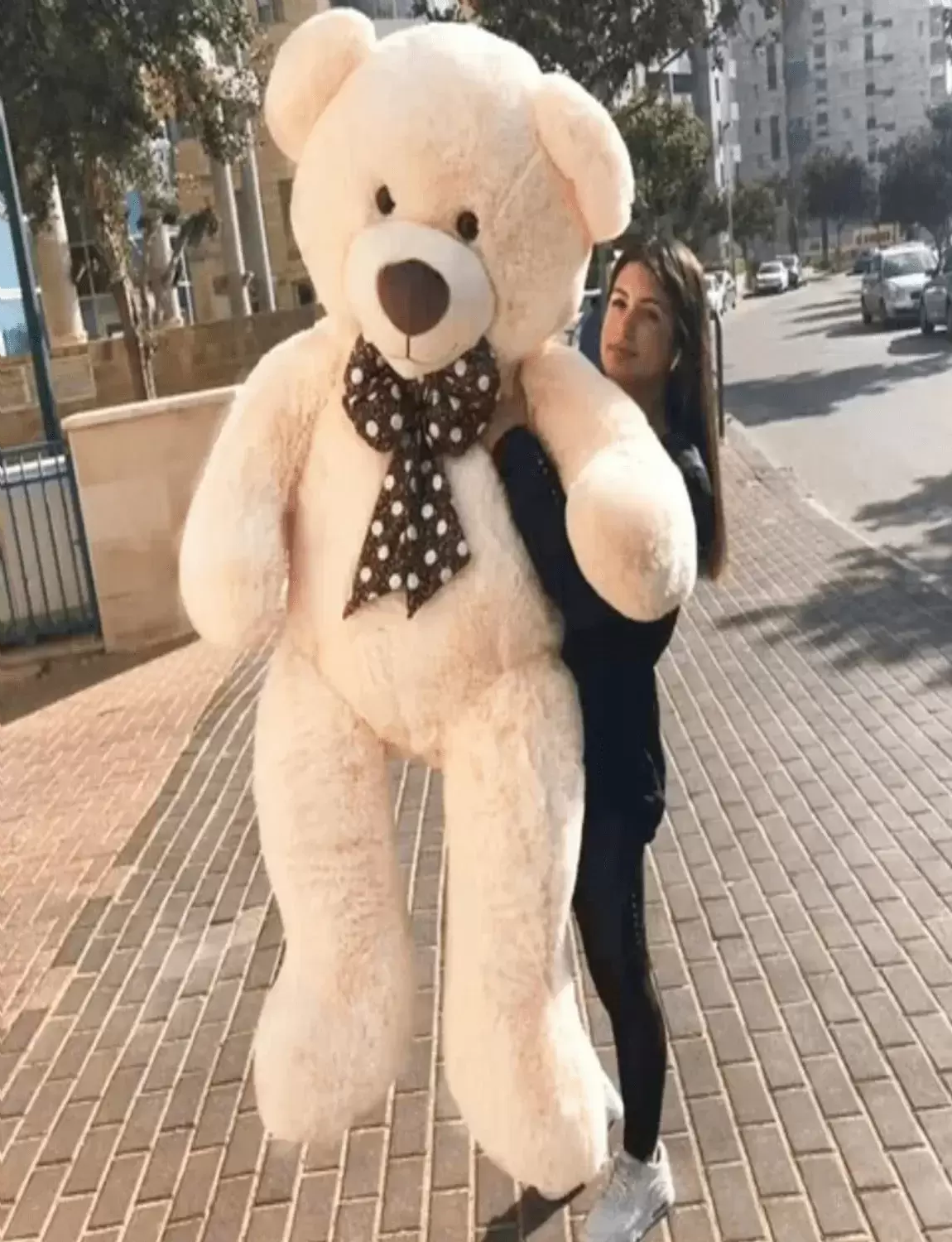 Giant 5 feet teddy bear gift Beige soft toy